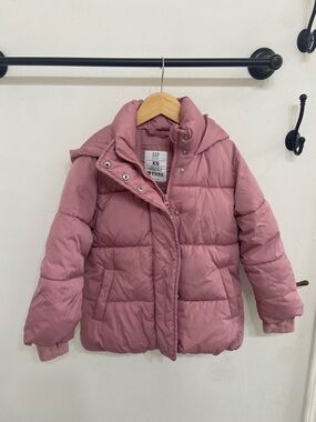 Gap Kids Girls Pink Puffer Jacket - XS